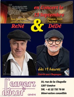 Concert René & Dédé le 13 septembre 2025